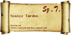 Szeicz Tardos névjegykártya